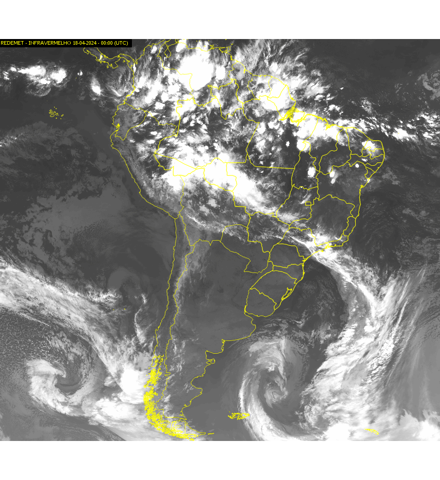 Imagem de satélite animada